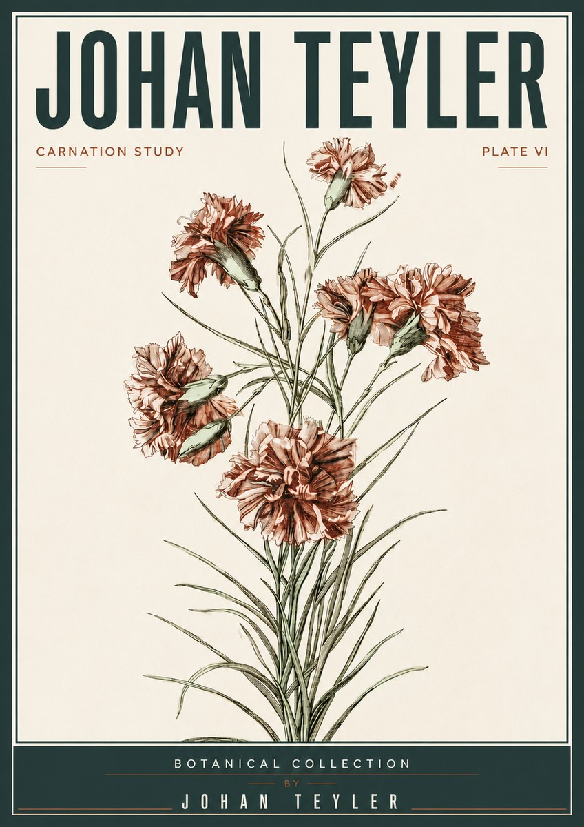 Johan Teyler Carnation Study No5 - Poster
