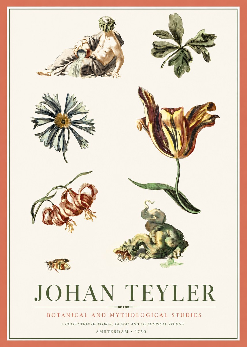 Johan Teyler Botanical and Mythological Studies No3 - Poster