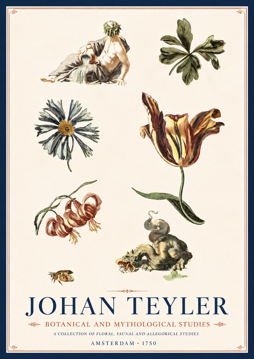 Johan Teyler Botanical and Mythological Studies No6 - Poster