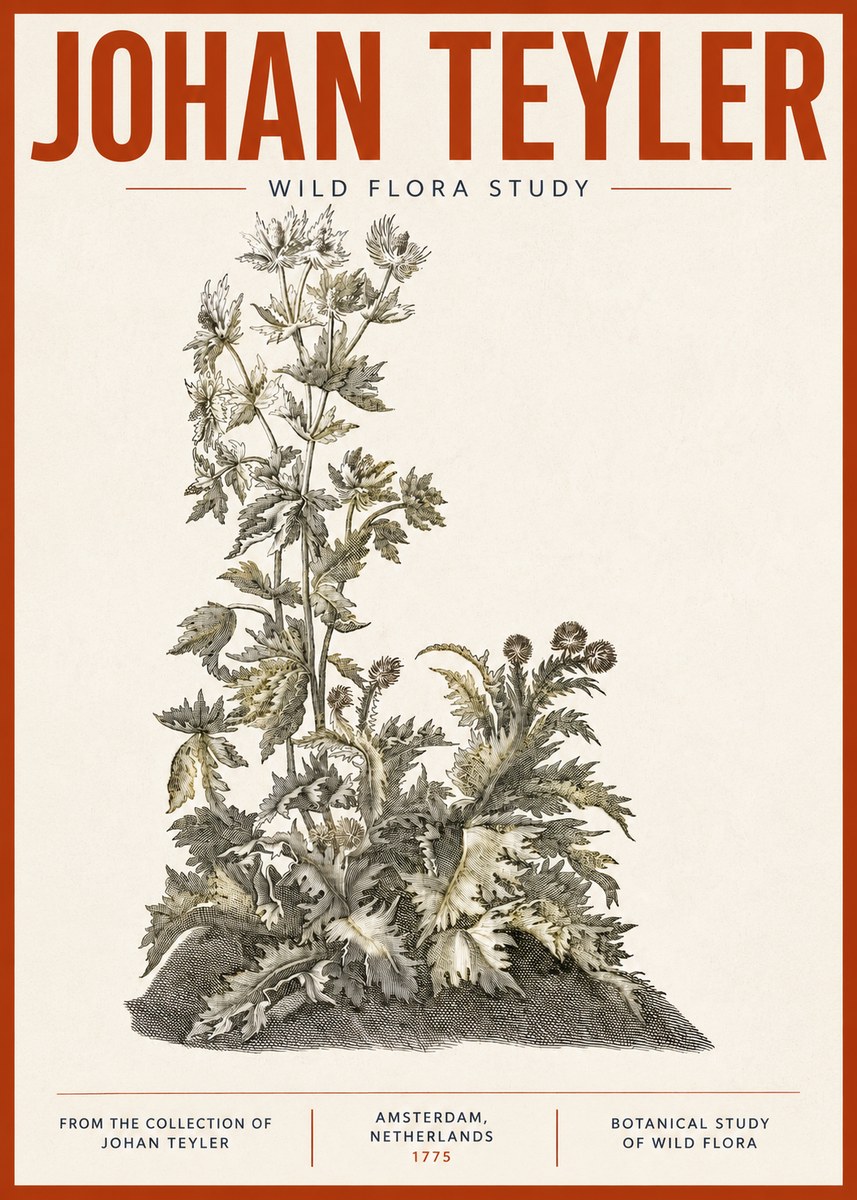 Johan Teyler Wild Flora Study No4 - Poster