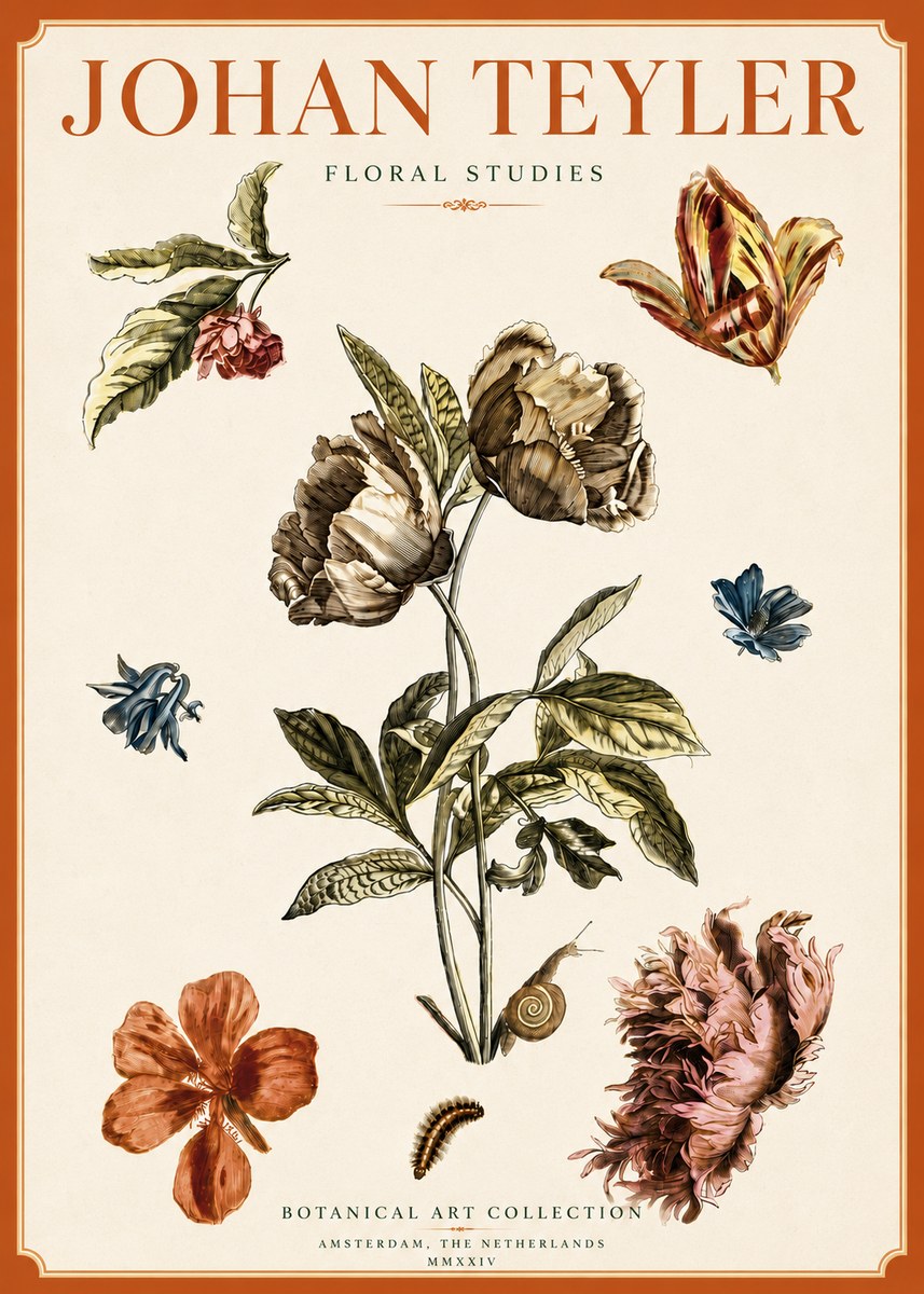 Johan Teyler Floral Studies No6 - Poster