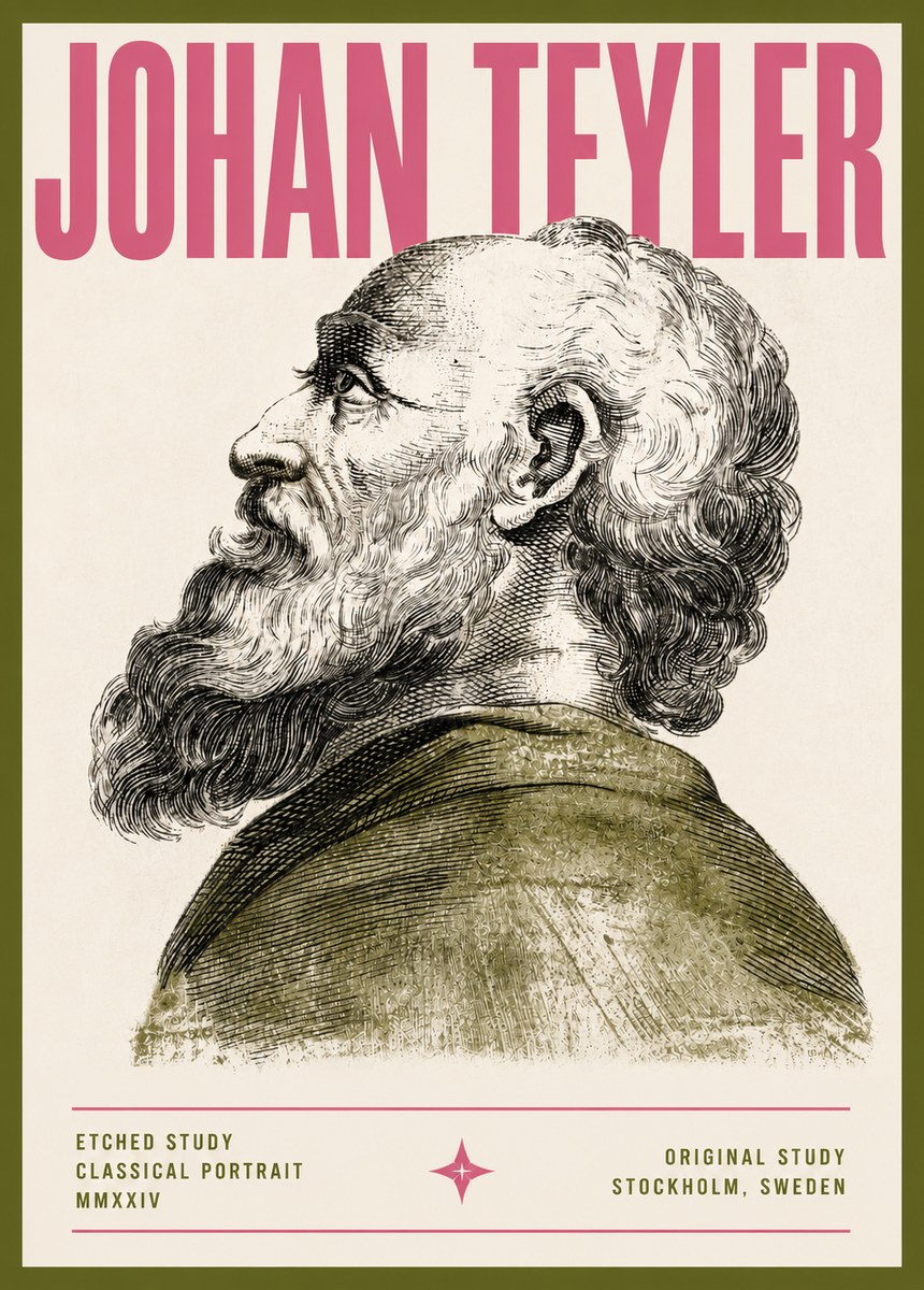 Johan Teyler Profile Study No5 - Poster