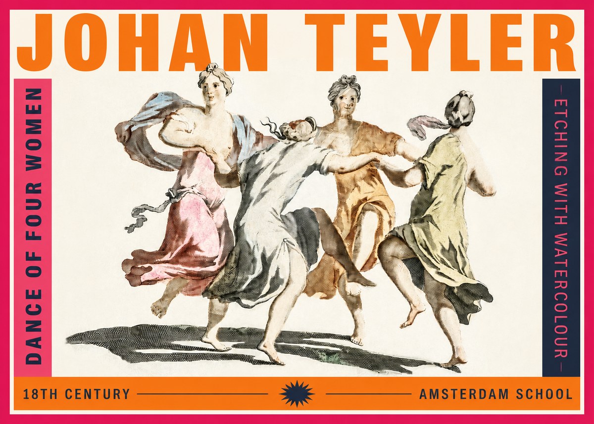Johan Teyler Dance of Four Women No2 - Poster