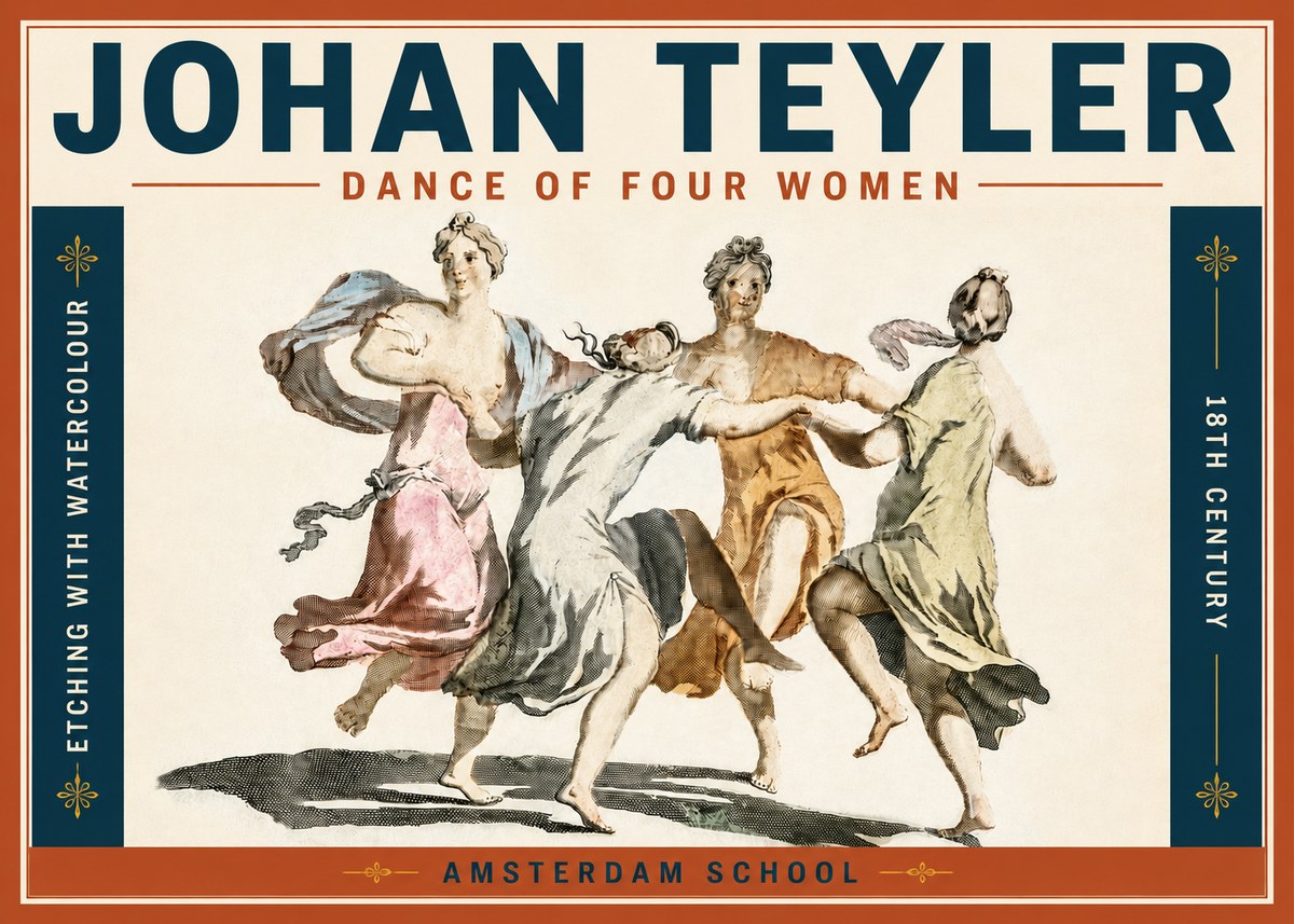 Johan Teyler Dance of Four Women No5 - Poster