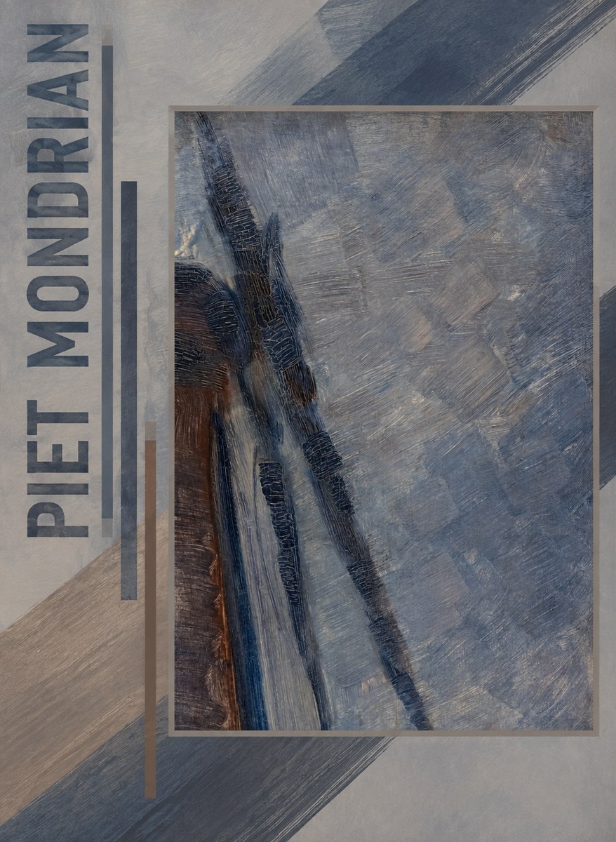 Piet Mondrian Windmill in Sunlight No4 - Poster