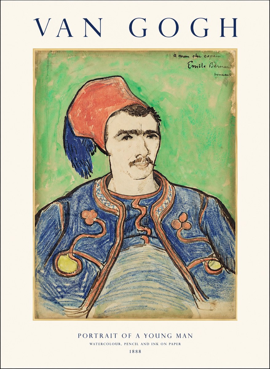 Van Gogh Portrait of a Young Man No1 - Poster