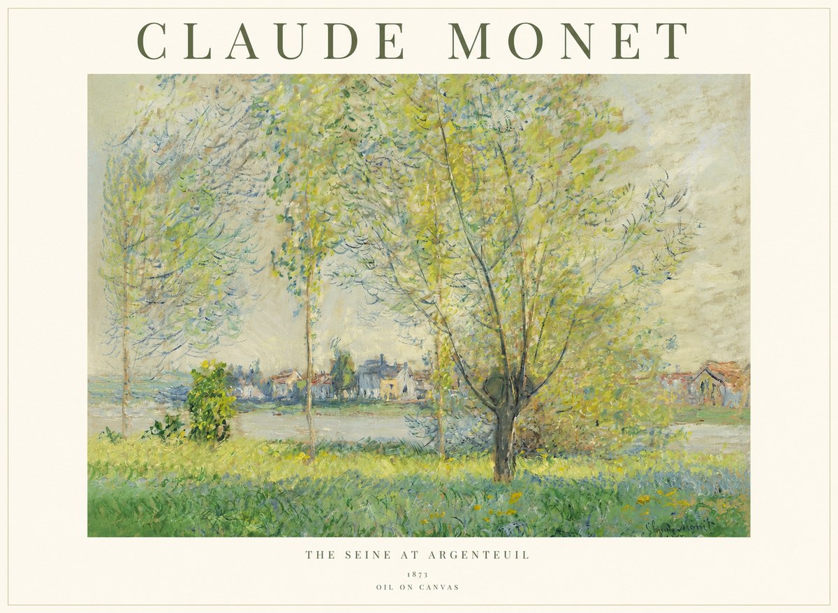 Monet The Seine at Argenteil No1 - Poster