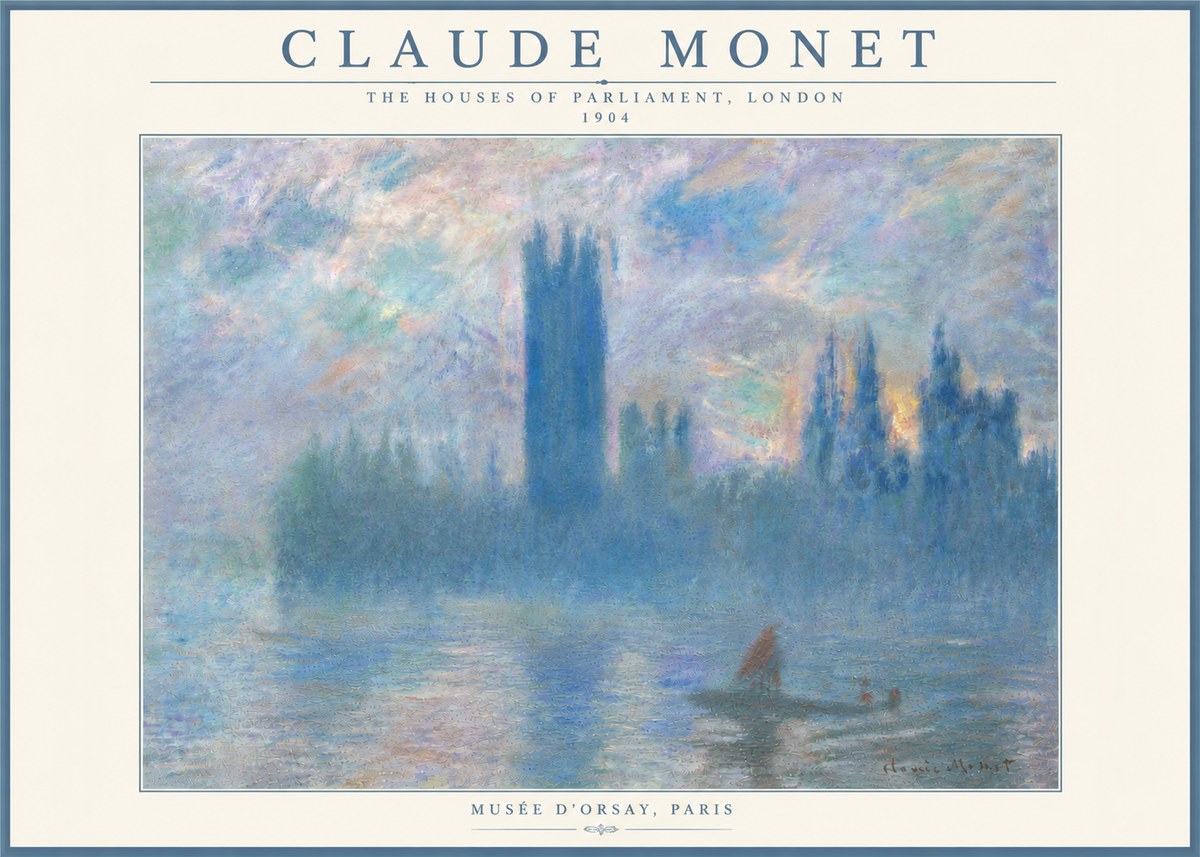 Monet The Houses of Parliament, London I No6 - Poster