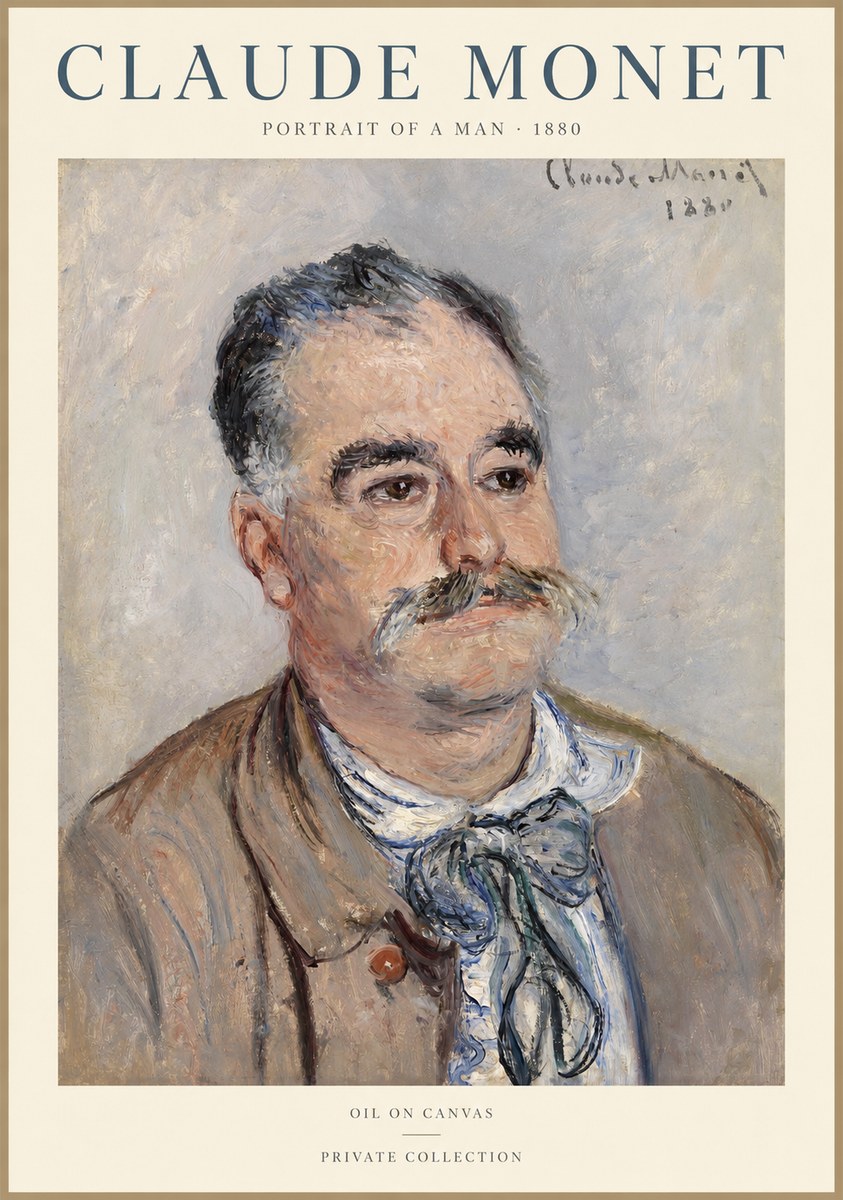Monet Portrait of a Man No1 - Poster