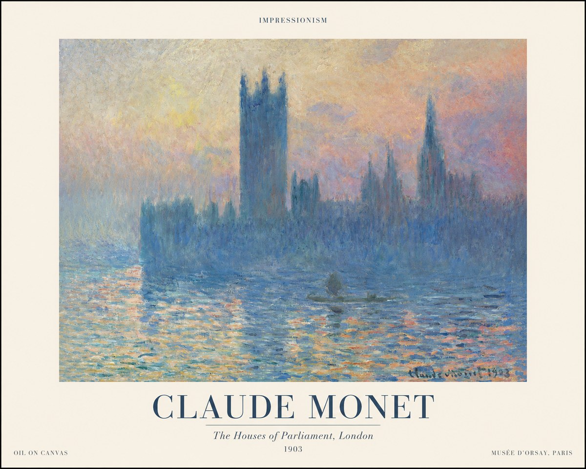 Monet The Houses of Parliament, London II No1 - Poster