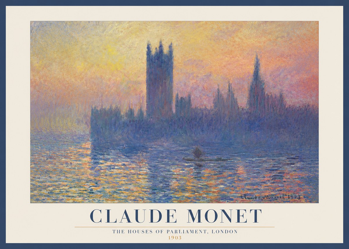 Monet The Houses of Parliament, London II No3 - Poster