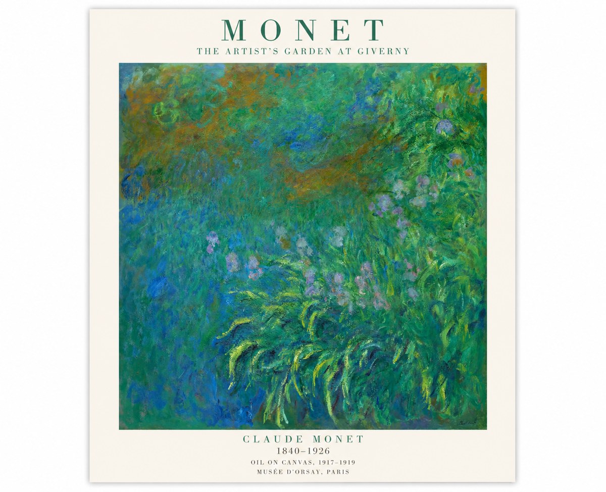 Monet The Artist's Garden at Giverny No1 - Poster