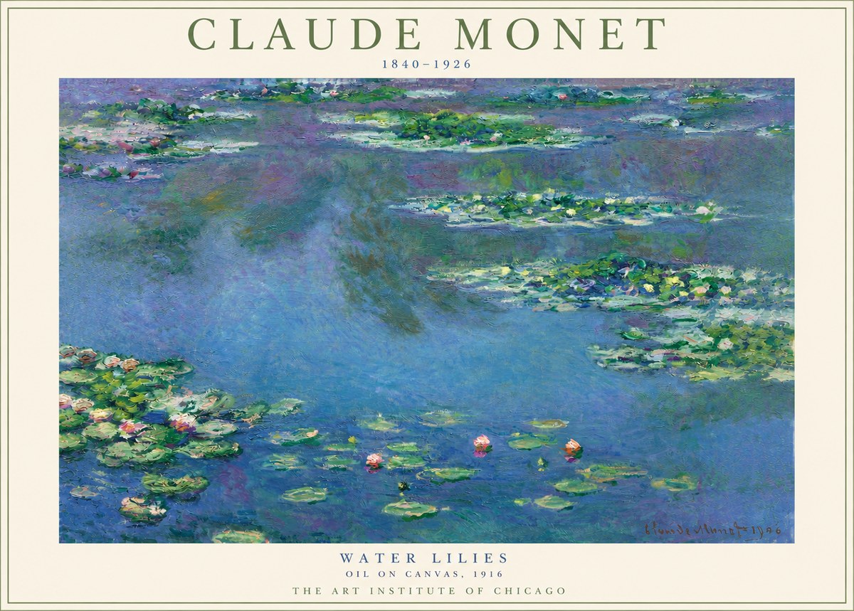 Monet Water Lilies I No3 - Poster