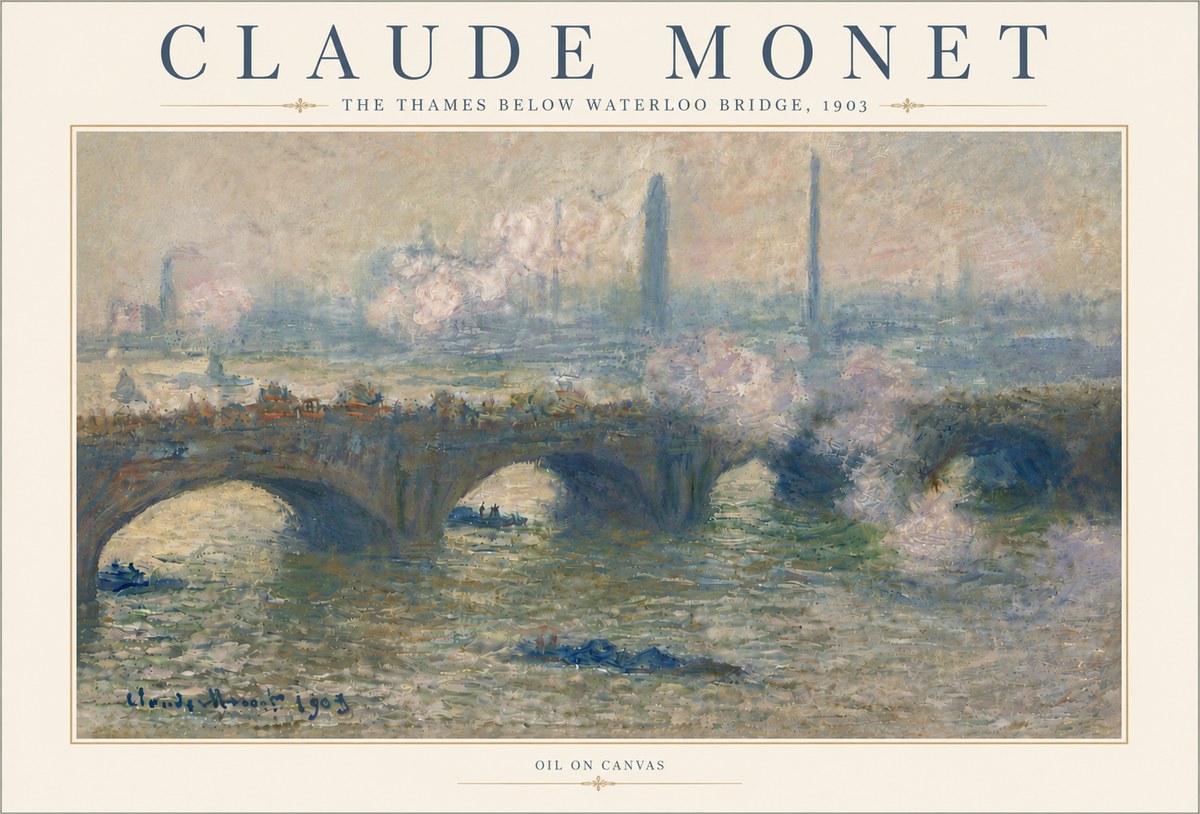 Monet The Thames Below Waterloo Bridge, 1903 No6 - Poster