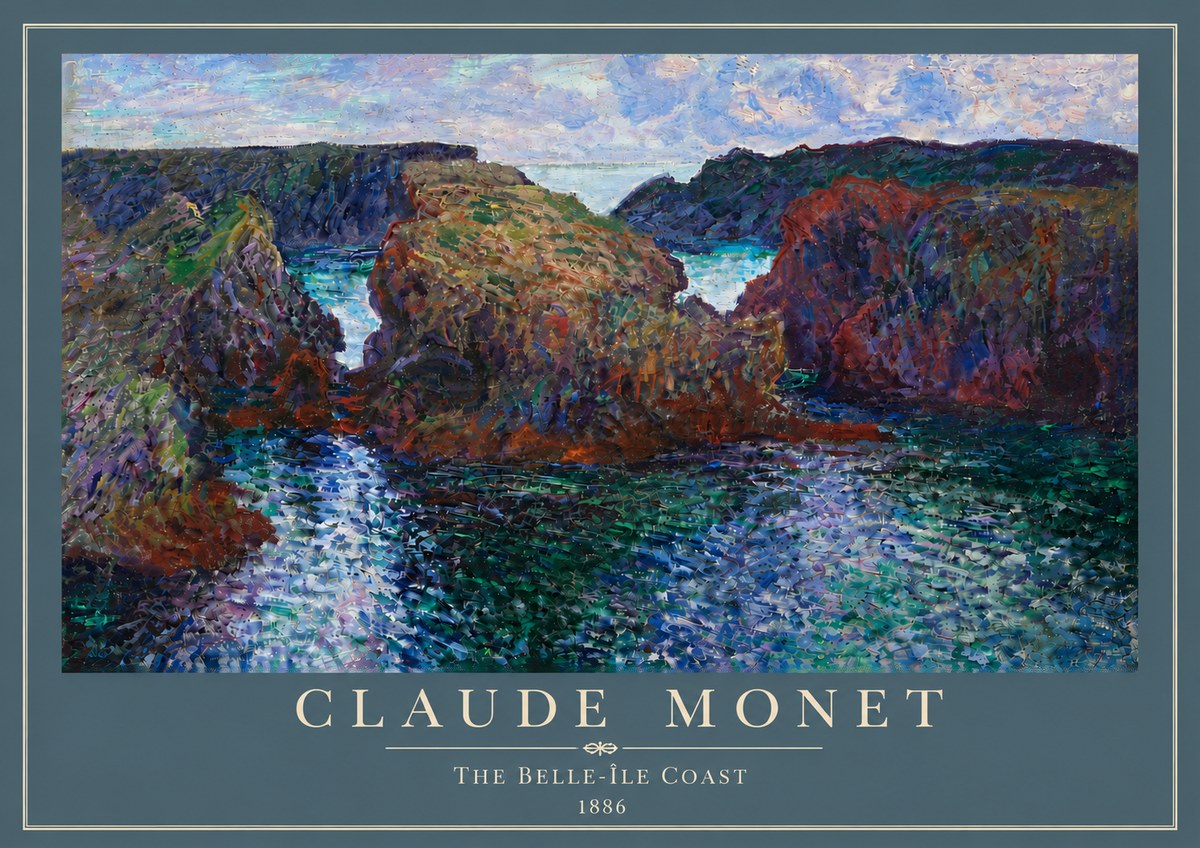 Monet The Belle-île Coast No6 - Poster