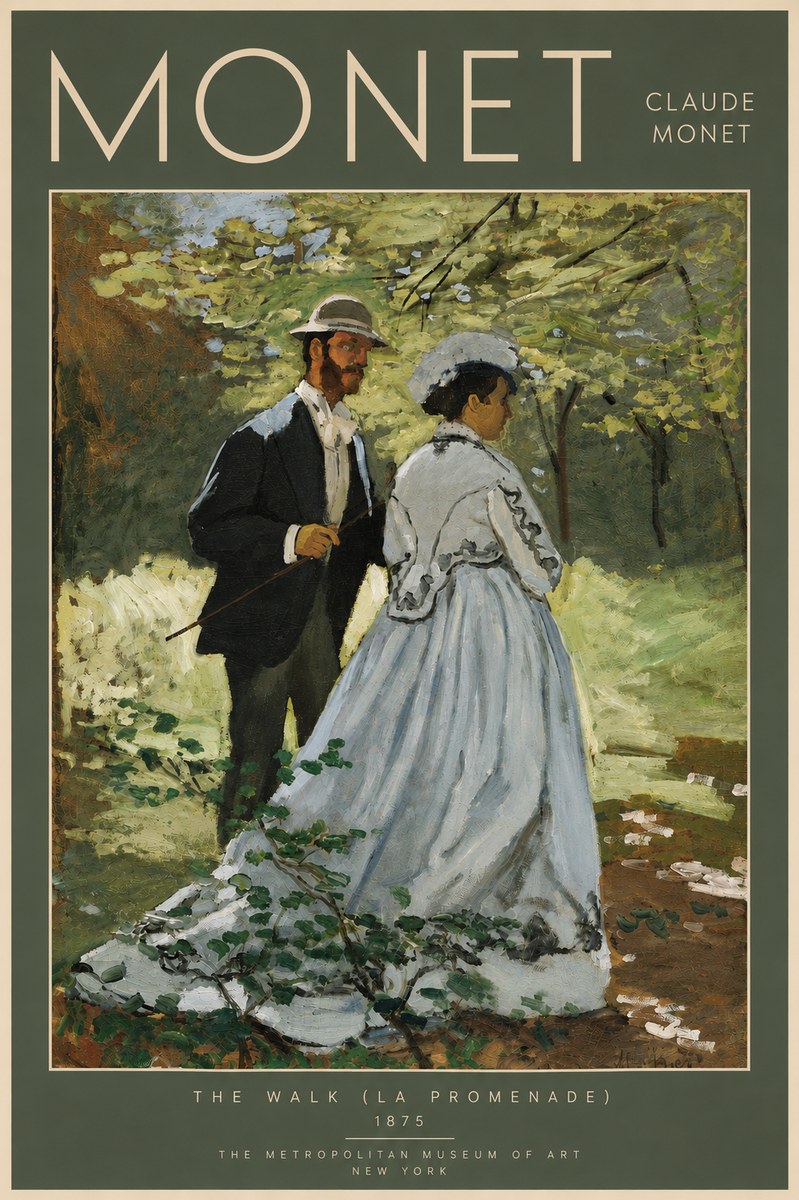 Monet The Walk (La Promenade) No5 - Poster