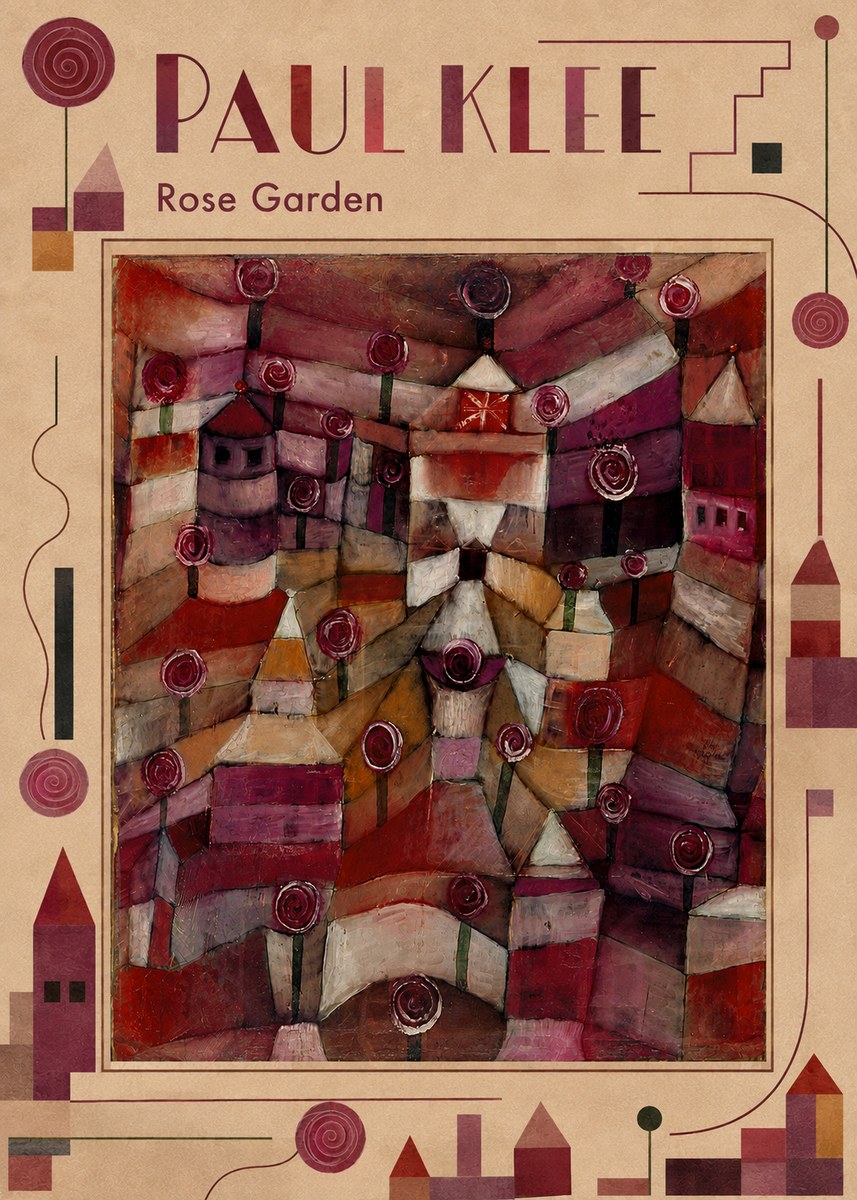Paul Klee Rose Garden No4 - Poster