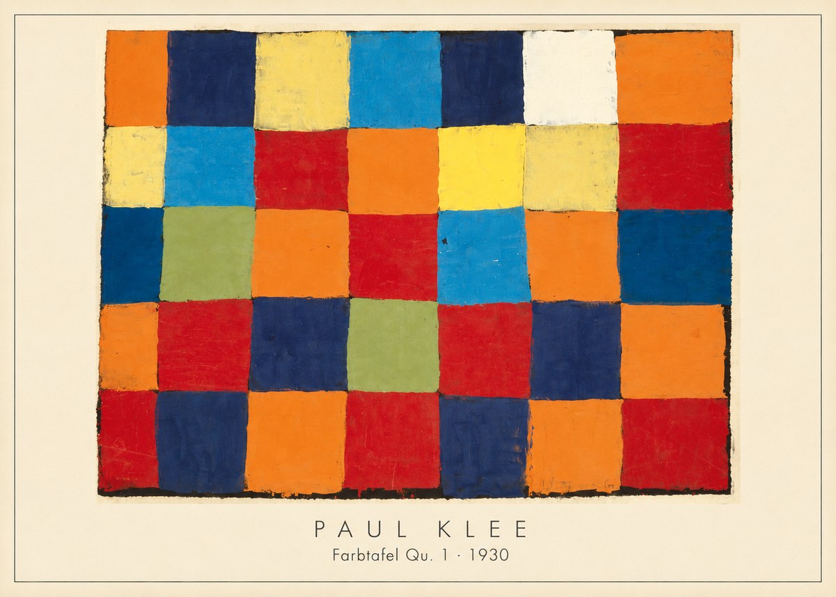 Paul Klee Farbetafel Qu 1 · 1930 No3 - Poster