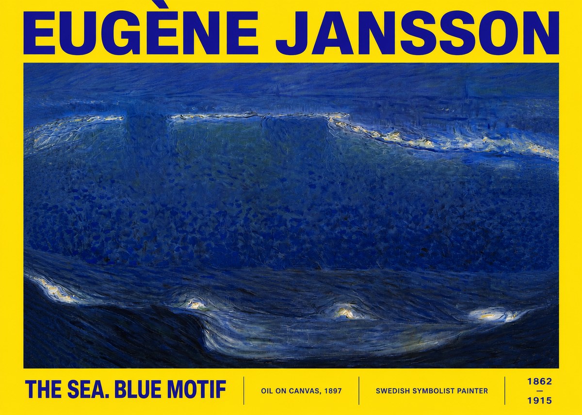 Eugène Jansson The Sea. Blue Motif No2 - Poster