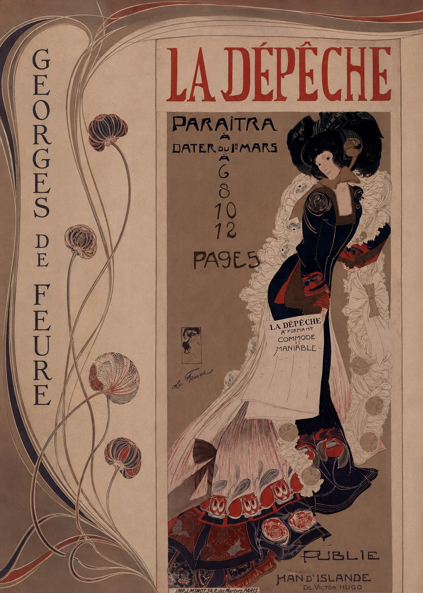 Georges de Feure La Dépêche - Han D'islande No2 - Poster