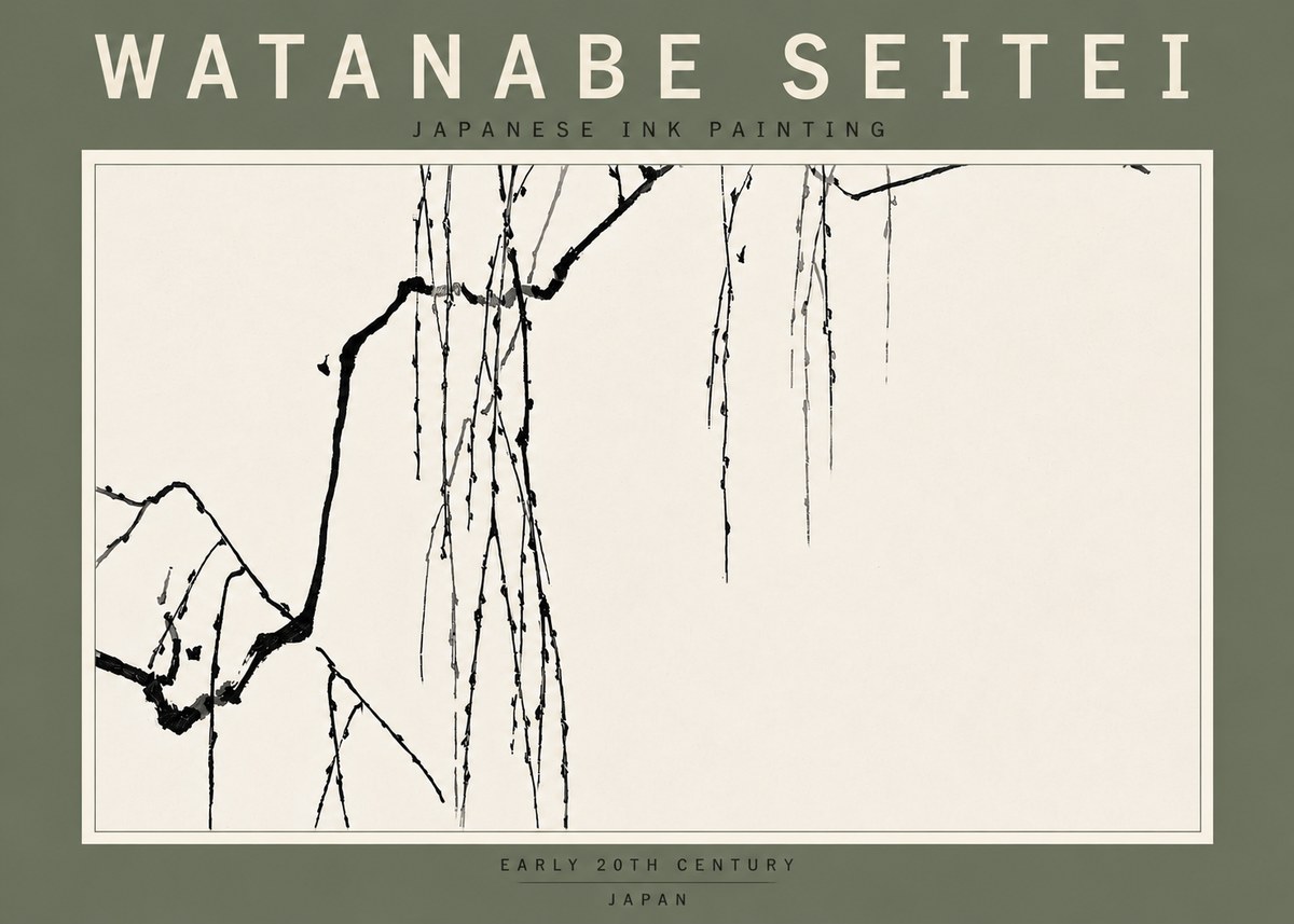 Watanabe Seitei Willow Branches II No6 - Poster