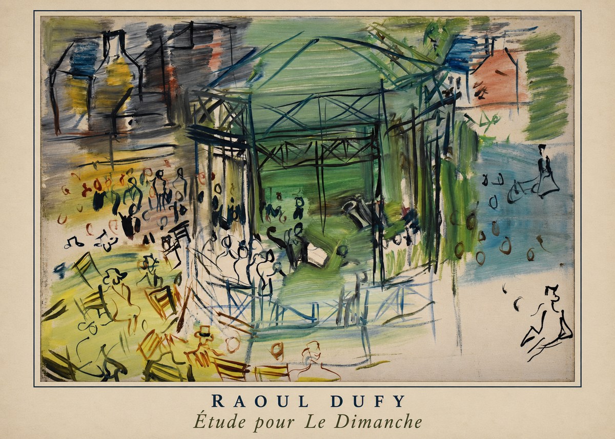 Raoul Dufy Étude Pour Le Dimanche No4 - Poster
