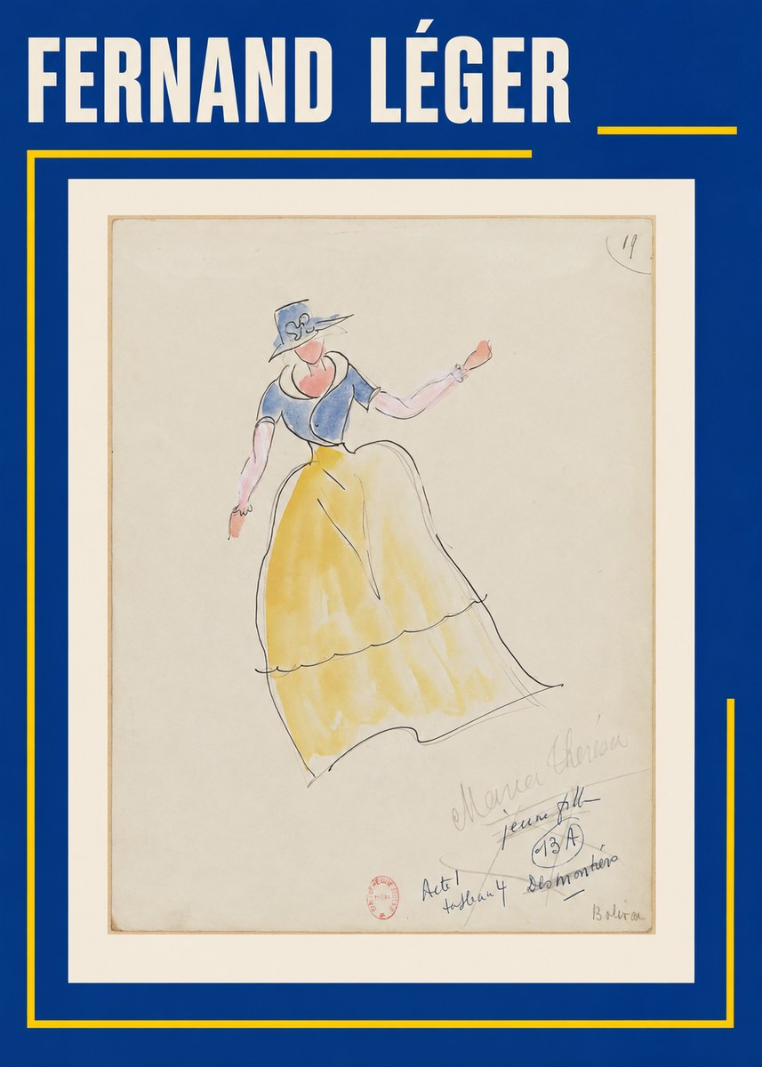 Fernand Léger Monica Thérese - Jeune Fille No1 - Poster