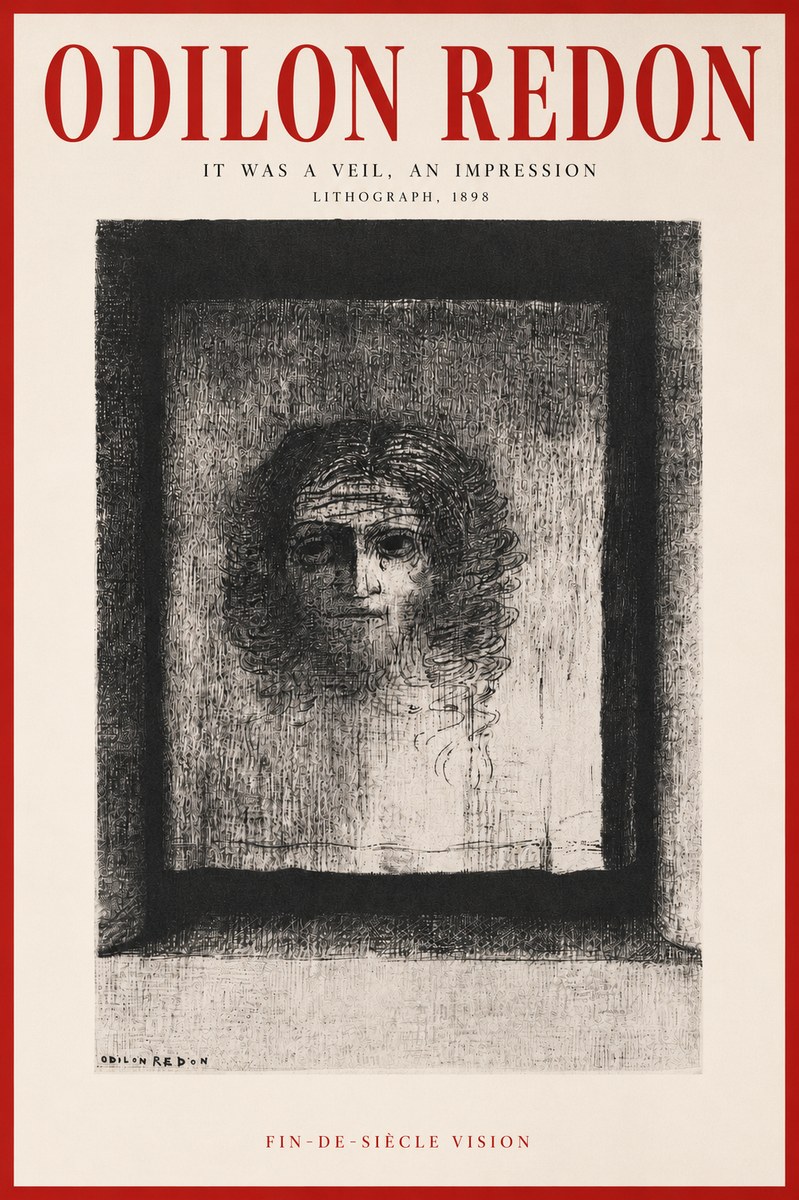 Odilon Redon It Was a Veil, an Impression No5 - Poster