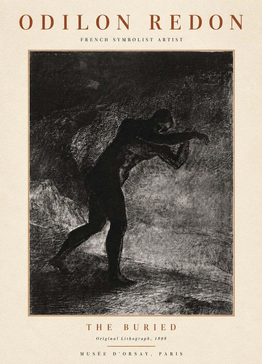 Odilon Redon The Buried No4 - Poster