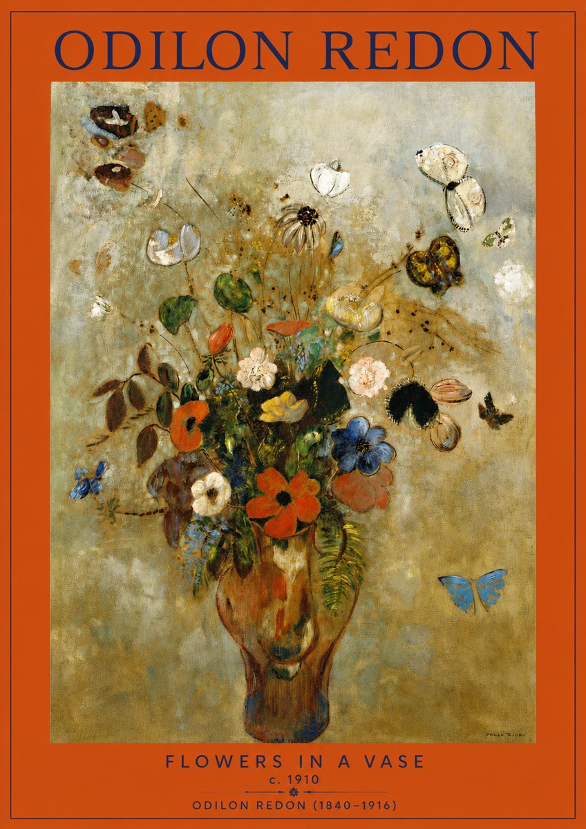 Odilon Redon Flowers in a Vase I No2 - Poster