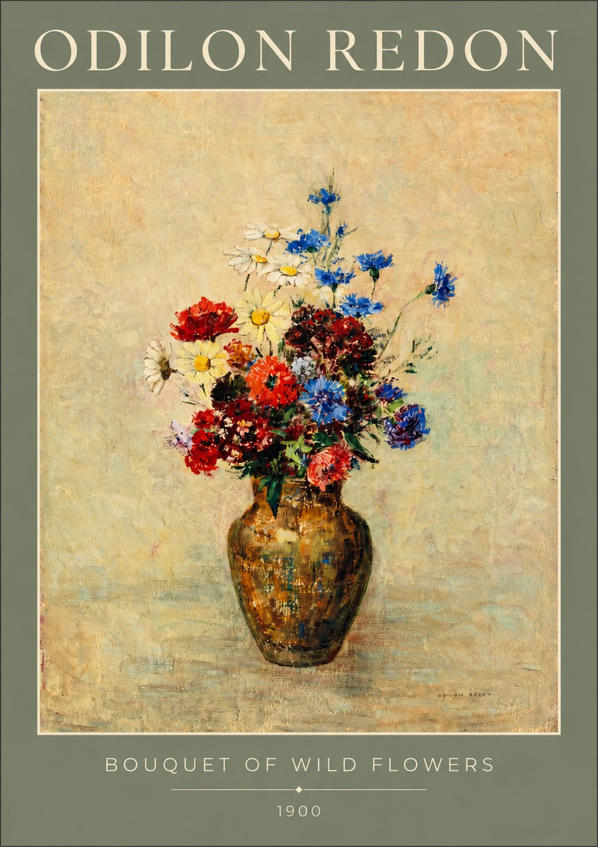 Odilon Redon Bouquet of Wild Flowers I No2 - Poster