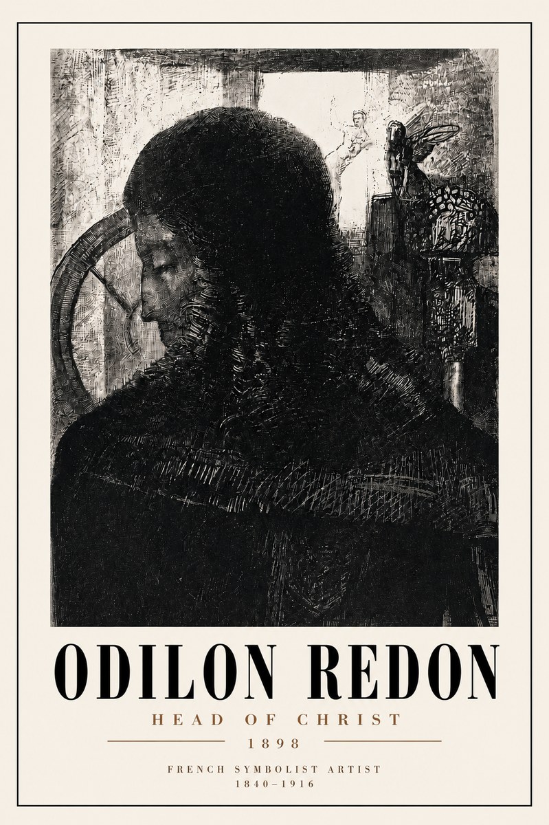 Odilon Redon Head of Christ II No4 - Poster