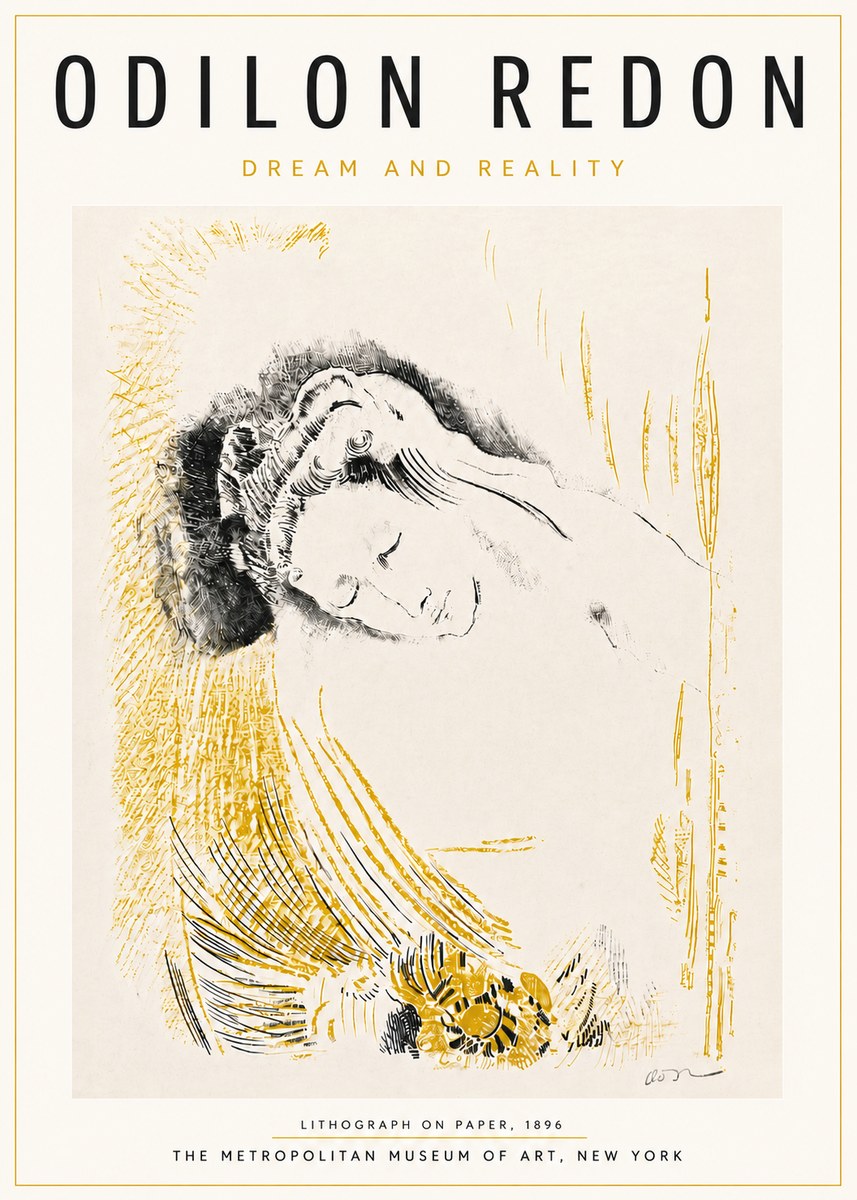 Odilon Redon Dream and Reality No5 - Poster