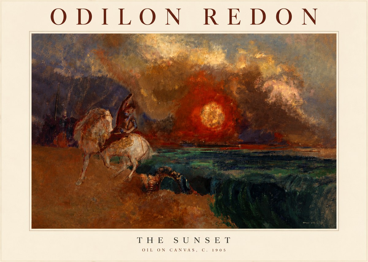 Odilon Redon The Sunset No3 - Poster
