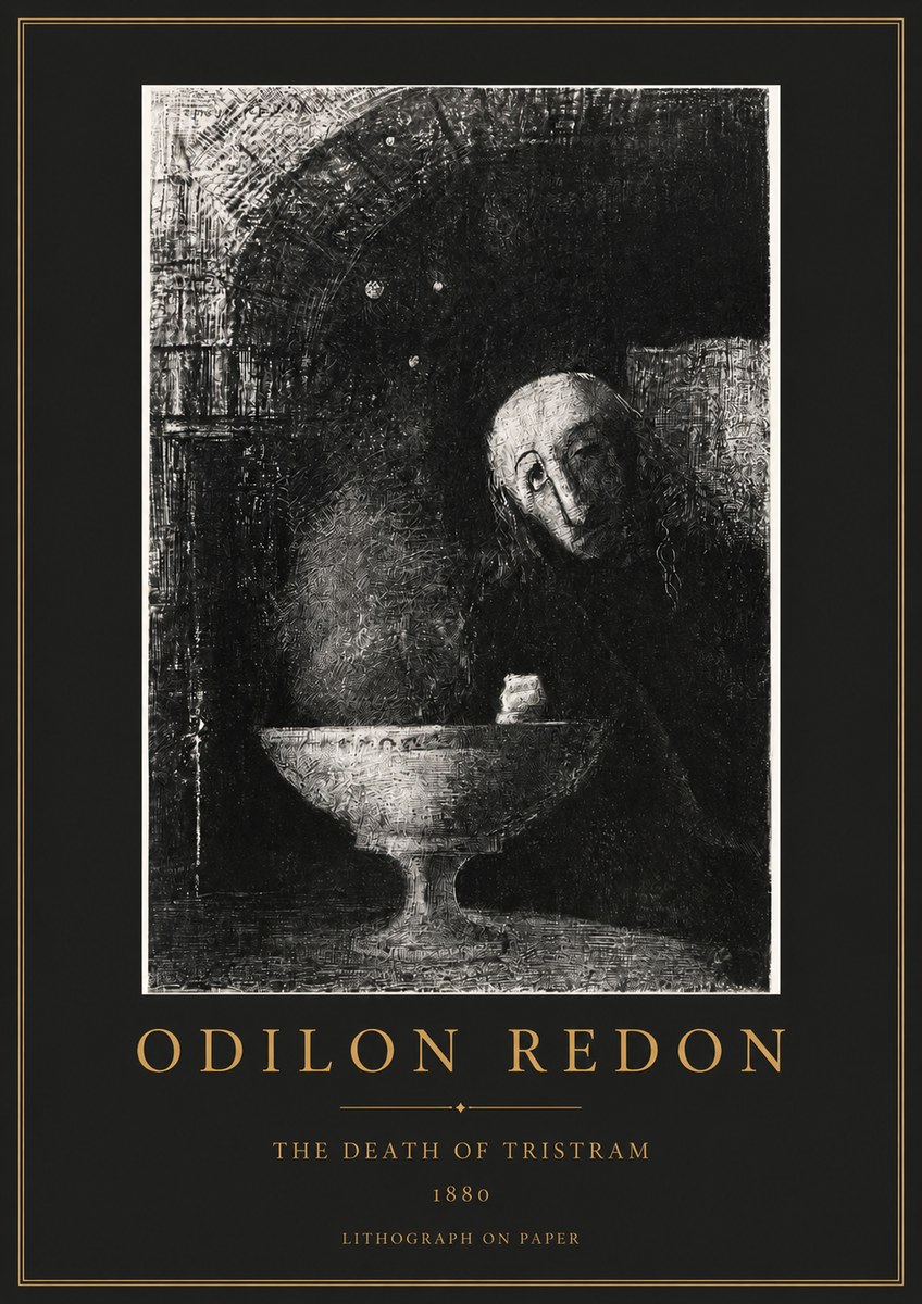 Odilon Redon The Death of Tristram No2 - Poster
