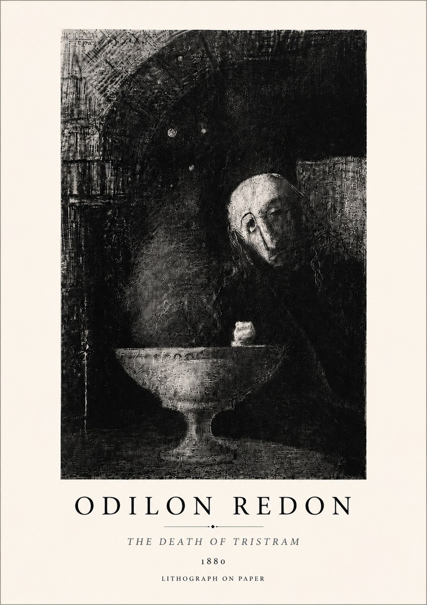 Odilon Redon The Death of Tristram No5 - Poster