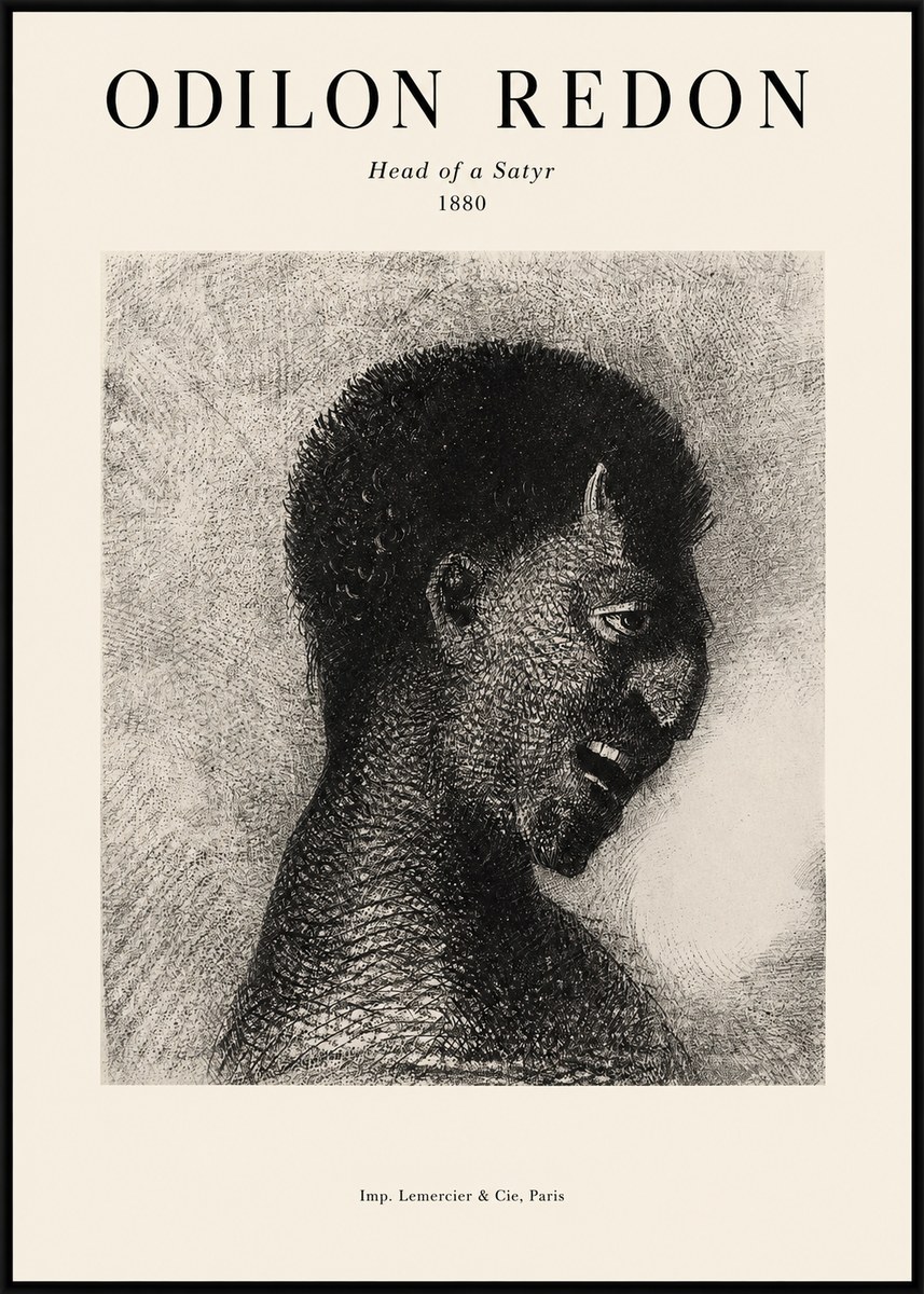 Odilon Redon Head of a Satyr No1 - Poster