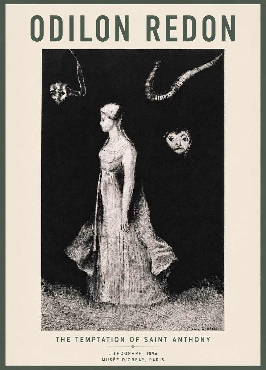 Odilon Redon The Temptation of Saint Anthony No4 - Poster