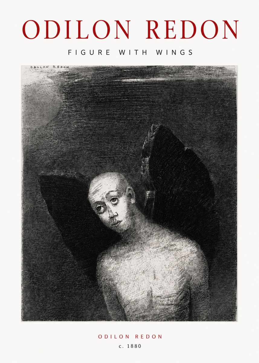 Odilon Redon Figure with Wings No4 - Poster