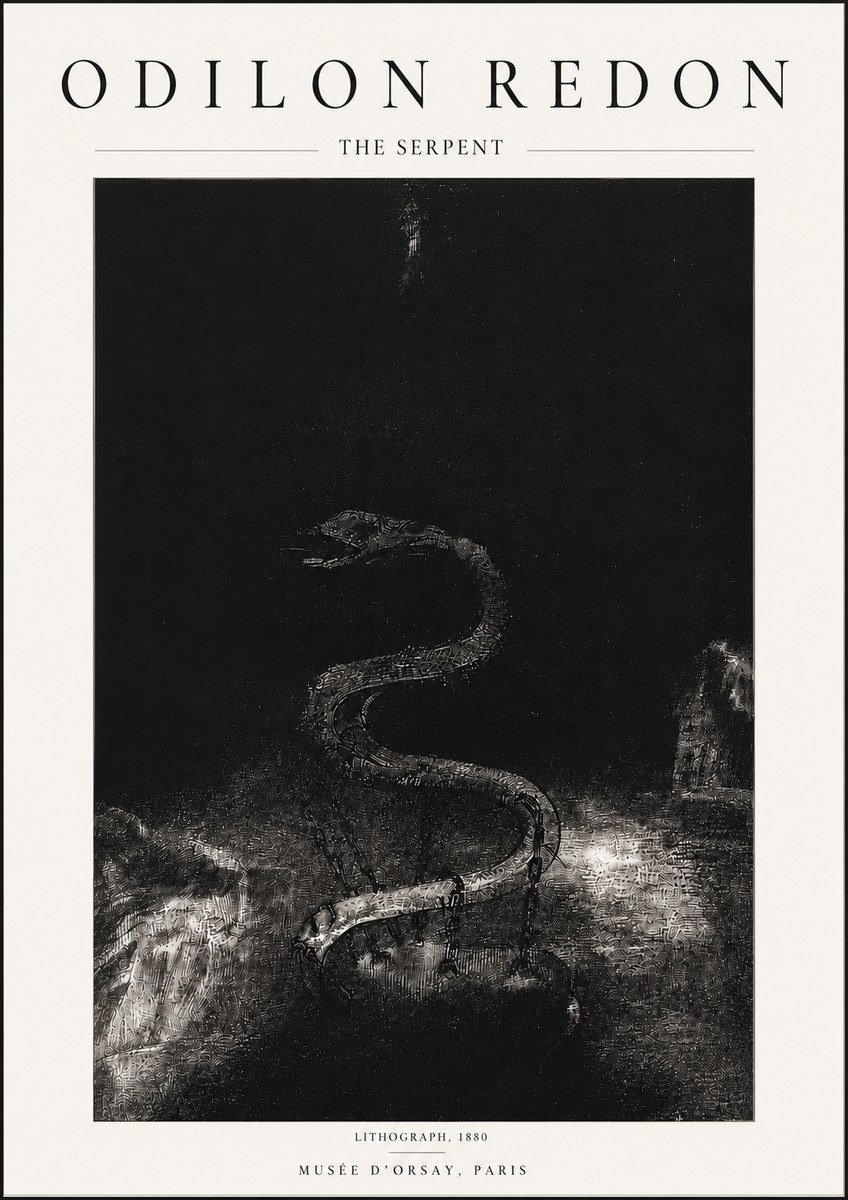 Odilon Redon The Serpent No5 - Poster