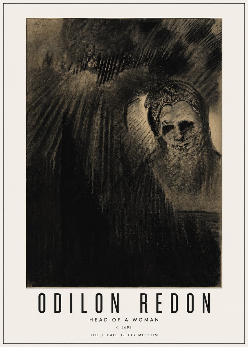 Odilon Redon Head of a Woman No4 - Poster