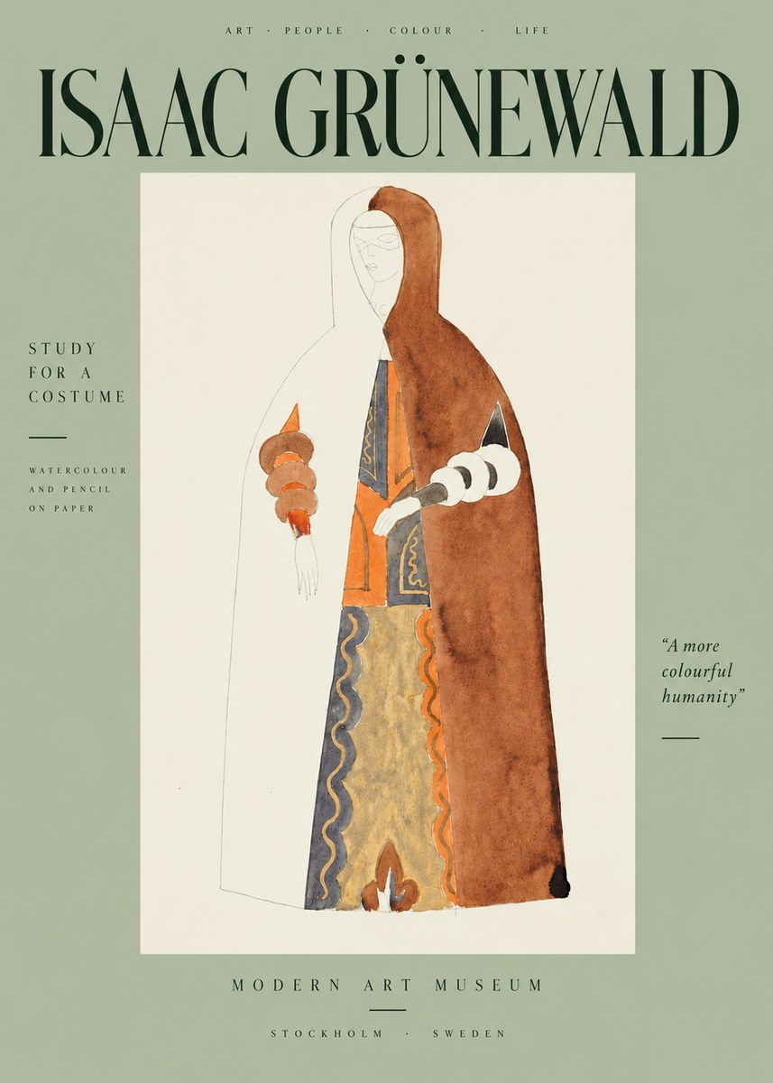 Isaac Grünewald Study for a Costume I No5 - Poster