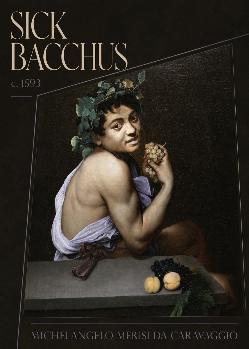 Michelangelo Merisi da Caravaggio Sick Bacchus No4 - Poster