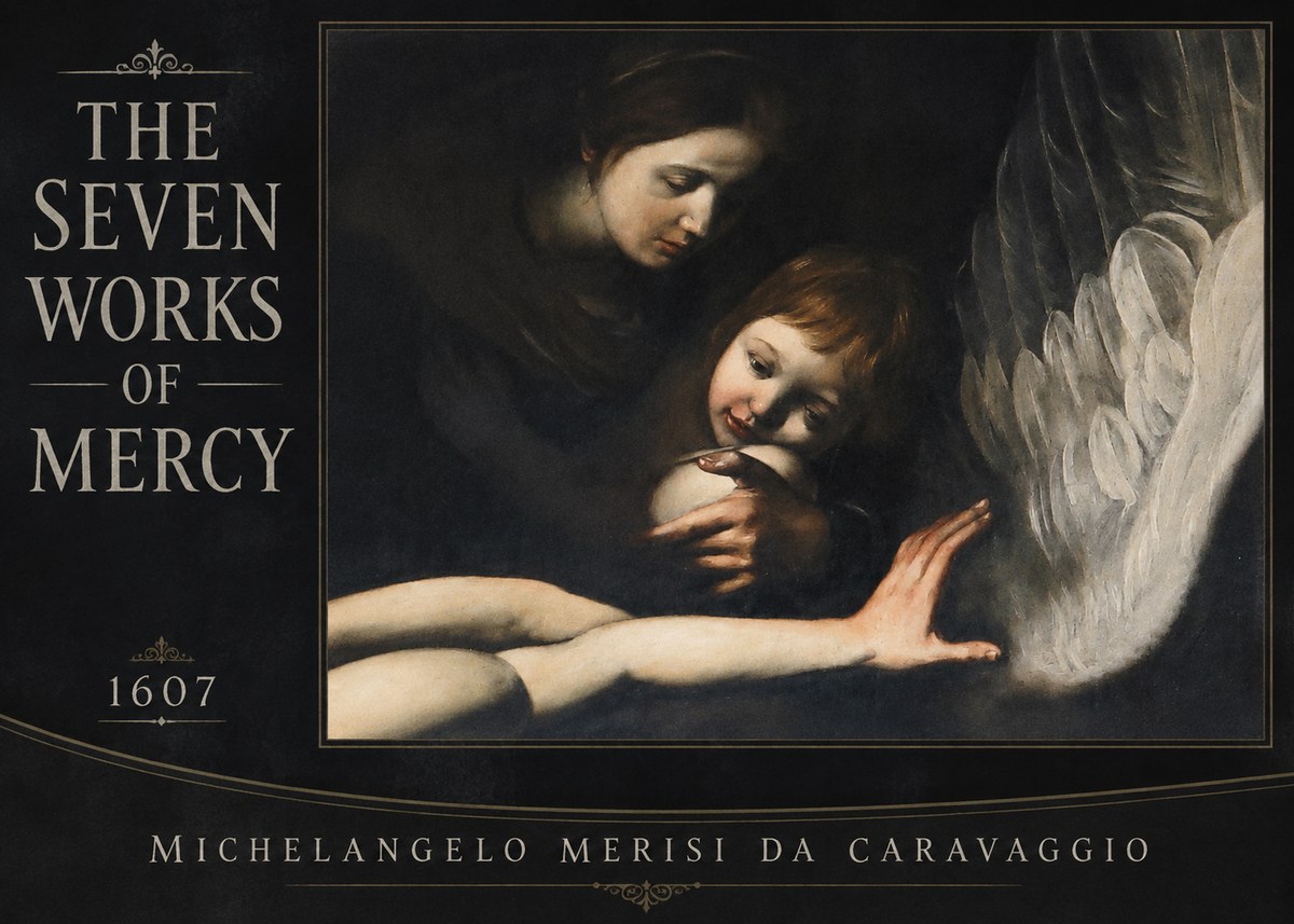 Michelangelo Merisi da Caravaggio The Seven Works of Mercy IV No2 - Poster