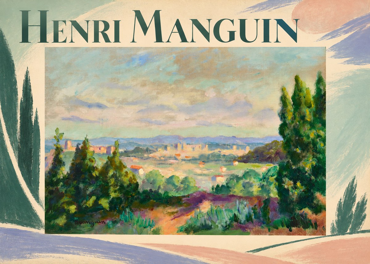 Henri Manguin Mediterranean City View No2 - Poster
