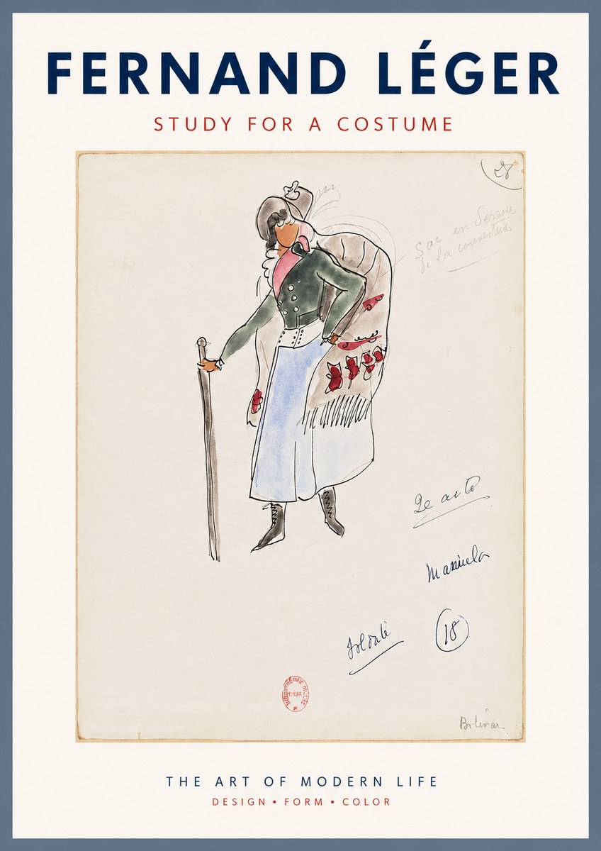 Fernand Léger Study for a Costume No3 - Poster