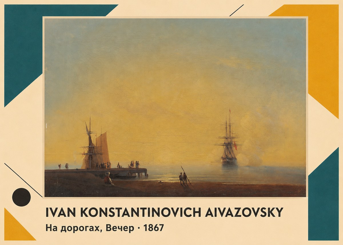 Ivan Konstantinovich Aivazovsky На Дорогах, Вечер No3 - Poster