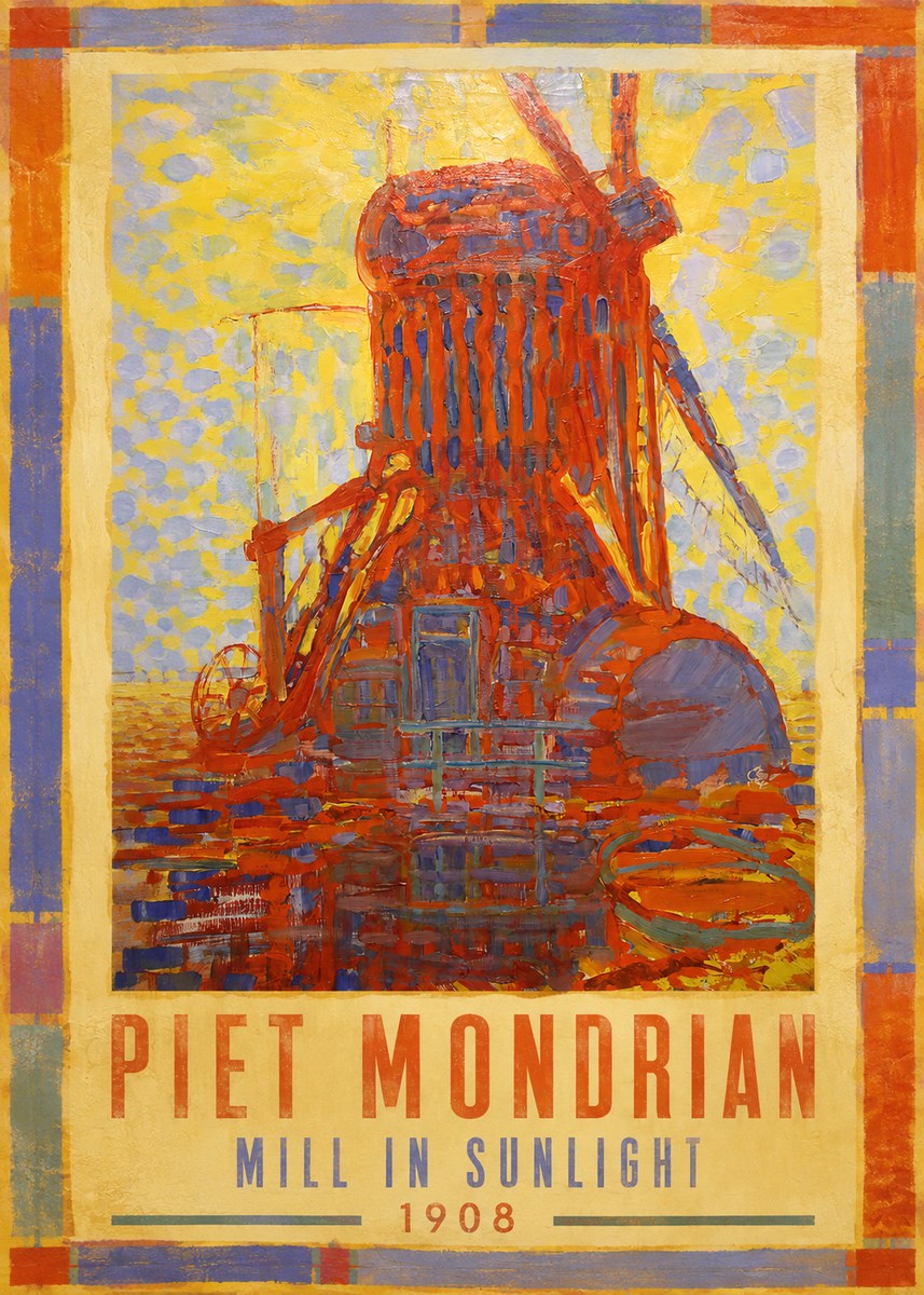 Piet Mondrian Mill in Sunlight No1 - Poster