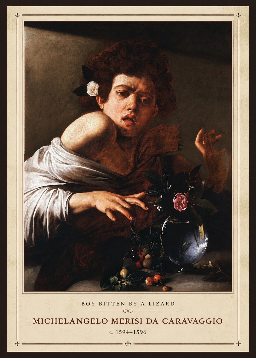 Michelangelo Merisi da Caravaggio Boy Bitten by a Lizard No1 - Poster