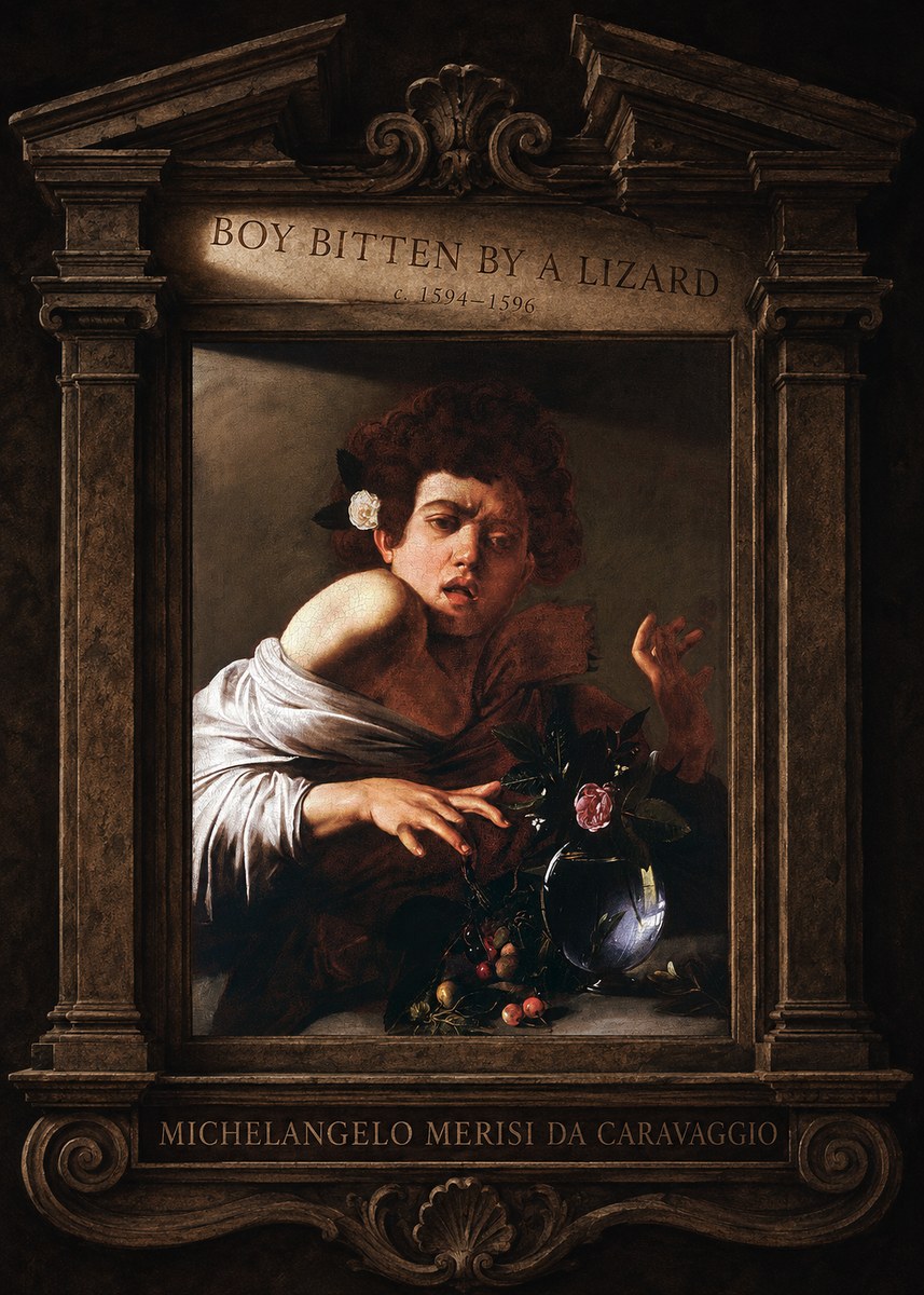 Michelangelo Merisi da Caravaggio Boy Bitten by a Lizard No4 - Poster